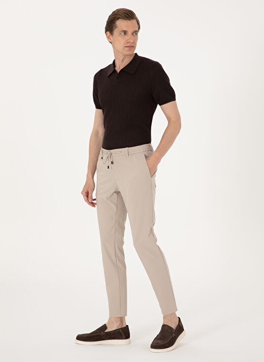 Pierre Cardin Bej Erkek Slim Fit Pantolon E19400/PB 3