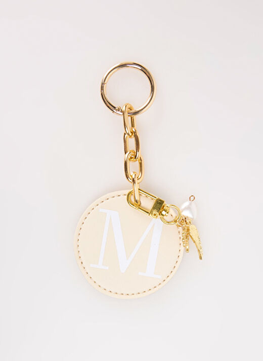 Happyme Ekru Çanta Aksesuar Yuvarlak Harfli Charm Hm 15 M 1