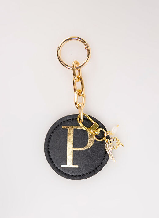 Happyme Siyah Çanta Aksesuar Yuvarlak Harfli Charm Hm 47 P 1