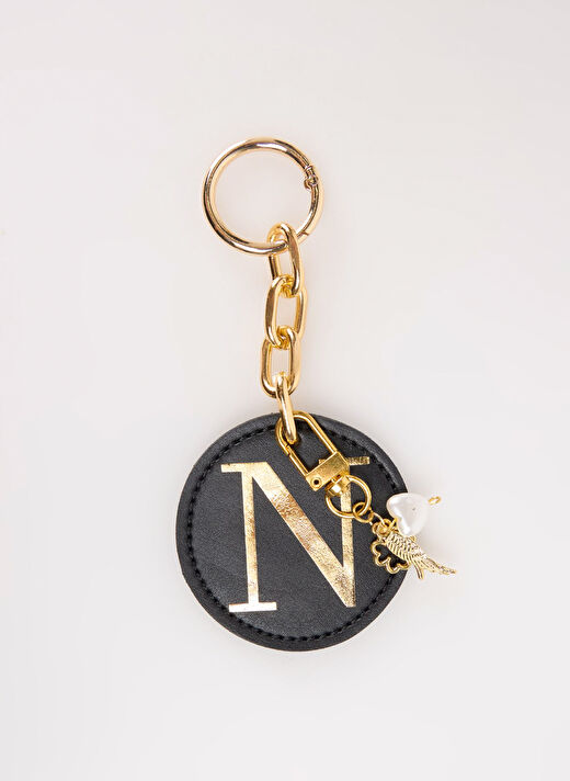 Happyme Siyah Çanta Aksesuar Yuvarlak Harfli Charm Hm 44 N 1