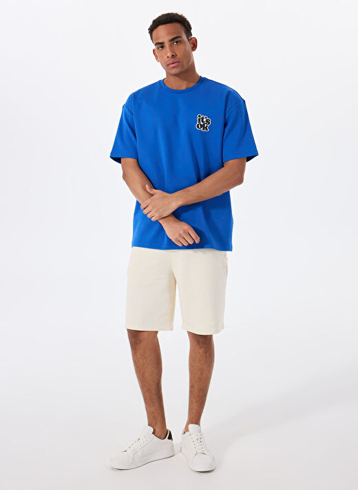 Gmg Fırenze Mavi  Erkek Oversize T-Shirt GU25MSS03016 2