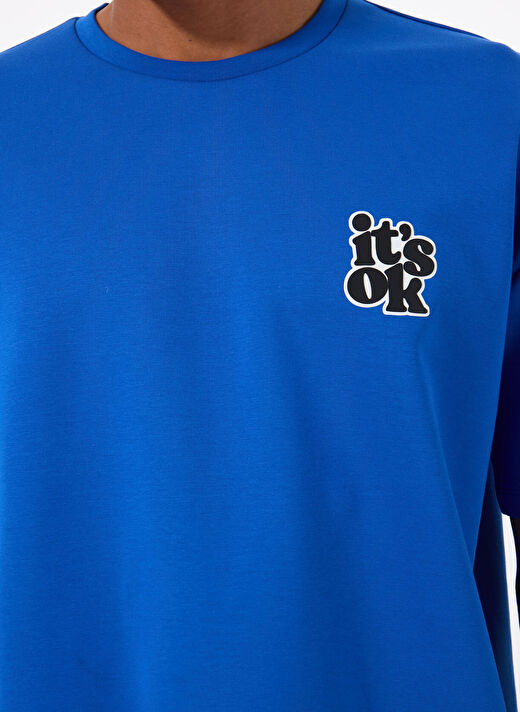 Gmg Fırenze Mavi  Erkek Oversize T-Shirt GU25MSS03016 4