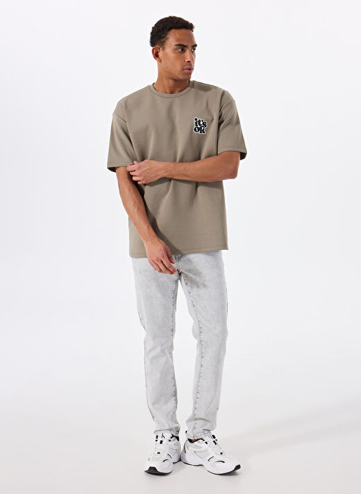 Gmg Fırenze Haki Erkek Oversize T-Shirt GU25MSS03016 3