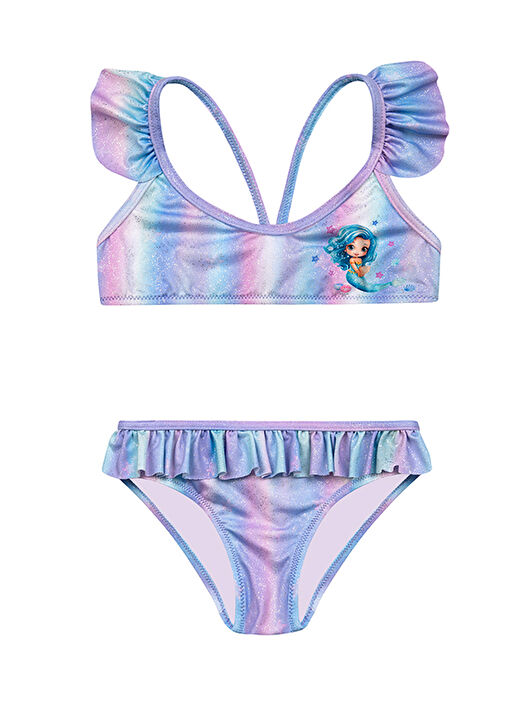 Slipstop Lila Kız Çocuk Çizgili Bikini Takım SB2515000109 1