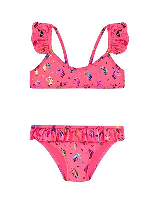 Slipstop Pembe Kız Çocuk Desenli Bikini Takım SB2514000110 1