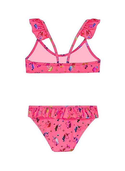Slipstop Pembe Kız Çocuk Desenli Bikini Takım SB2514000110 2