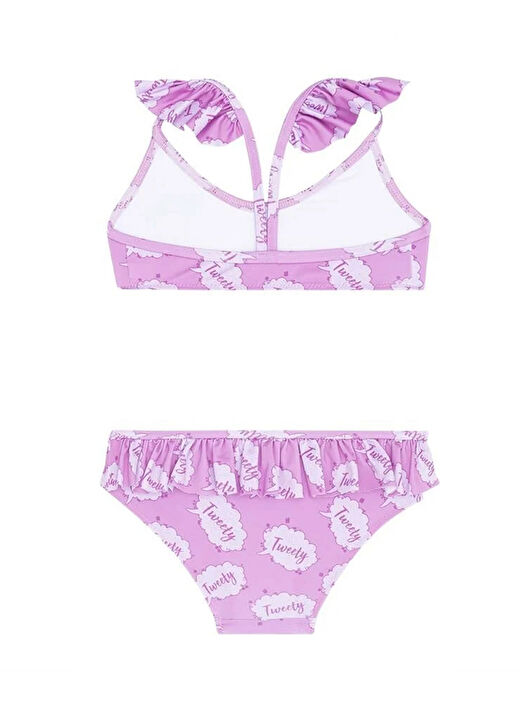Slipstop Pembe Kız Çocuk Desenli Bikini Takım SM21110204 2