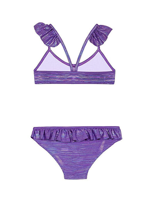 Slipstop Mor Kız Çocuk Desenli Bikini Takım SB2413000118 2