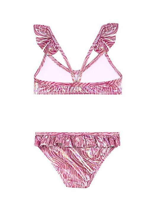 Slipstop Pembe Kız Çocuk Desenli Bikini Takım SB2514000107 2