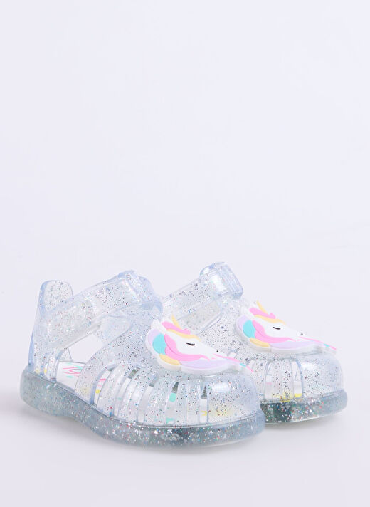 Igor Beyaz Unisex Bebek Sandalet S10341 TOBBY UNICORNIO 2