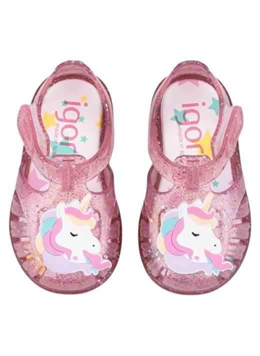 Igor Pembe Unisex Bebek Sandalet S10341 TOBBY UNICORNIO 4