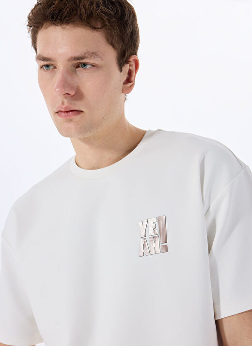 Gmg Fırenze Ekru Erkek Oversize T-Shirt GU25MSS03017 1