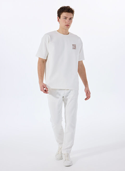 Gmg Fırenze Ekru Erkek Oversize T-Shirt GU25MSS03017 2