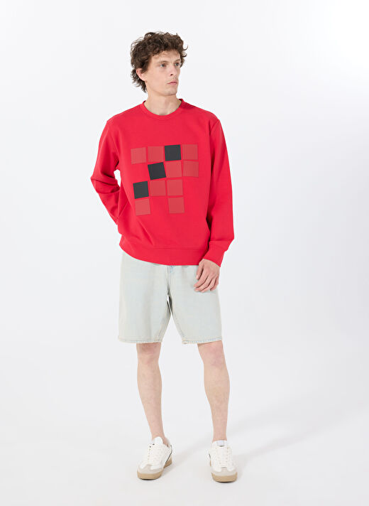 Gmg Fırenze Kırmızı Erkek Bisiklet Regular Fit Sweatshirt GU25MSS08022 2