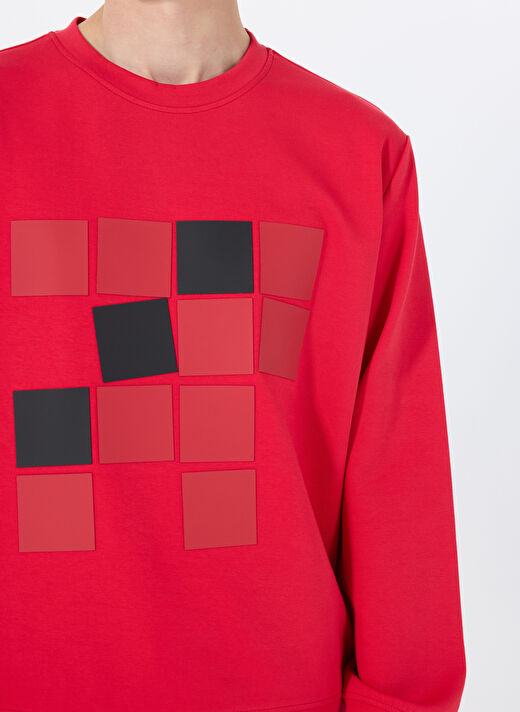 Gmg Fırenze Kırmızı Erkek Bisiklet Regular Fit Sweatshirt GU25MSS08022 4