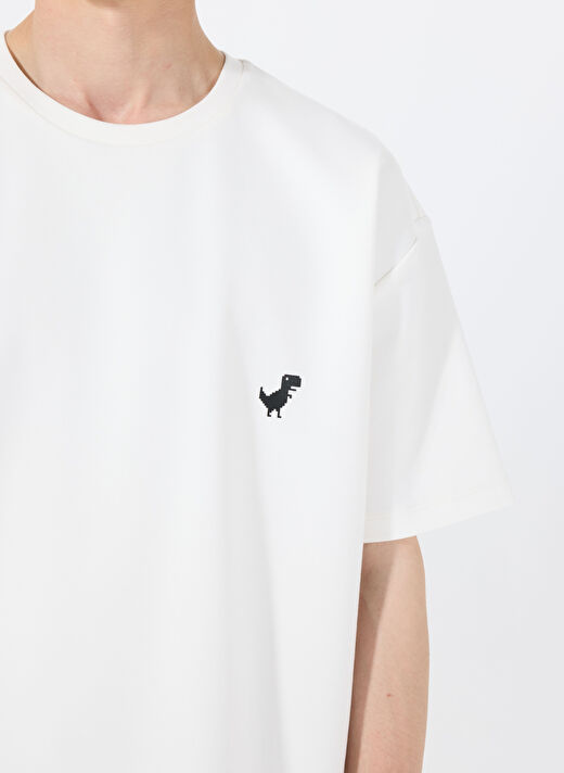 Gmg Fırenze Ekru Erkek Oversize T-Shirt GU25MSS03018 4