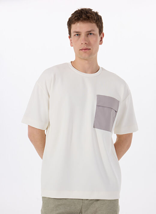 Gmg Fırenze Ekru Erkek Regular Fit T-Shirt GU25MSS03009 1