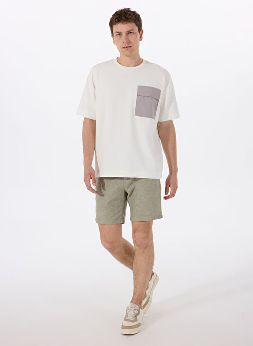 Gmg Fırenze Ekru Erkek Regular Fit T-Shirt GU25MSS03009 2