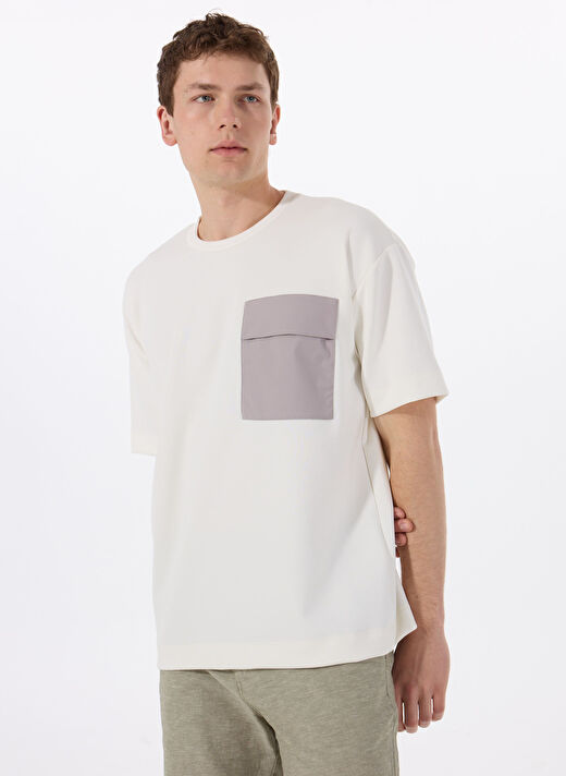 Gmg Fırenze Ekru Erkek Regular Fit T-Shirt GU25MSS03009 3