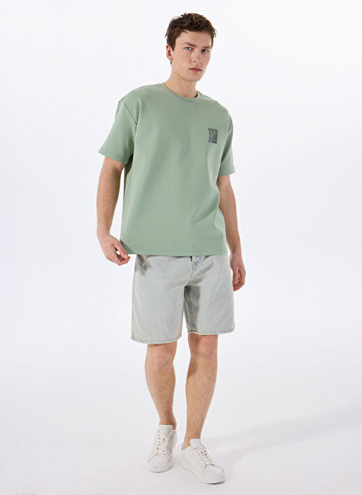 Gmg Fırenze Mavi  Erkek Oversize T-Shirt GU25MSS03017 2