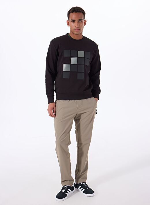Gmg Fırenze Siyah Erkek Bisiklet Regular Fit Sweatshirt GU25MSS08022 3