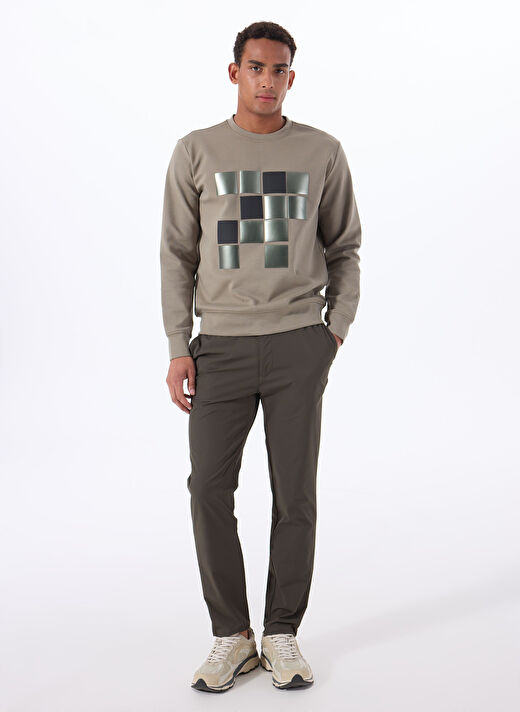Gmg Fırenze Haki Erkek Bisiklet Regular Fit Sweatshirt GU25MSS08022 2