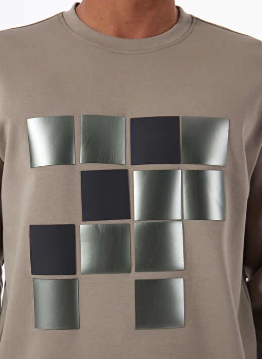 Gmg Fırenze Haki Erkek Bisiklet Regular Fit Sweatshirt GU25MSS08022 4