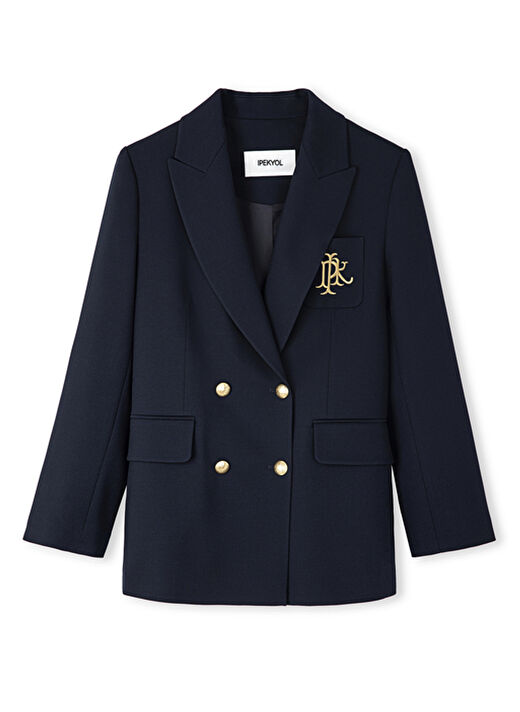İpekyol Lacivert Kadın Standart Düz Blazer IS1250106009 2