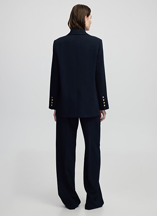 İpekyol Lacivert Kadın Standart Düz Blazer IS1250106009 4
