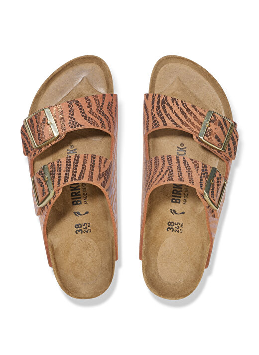 Birkenstock Kahverengi Kadın Deri Terlik ARIZONA BF ANIMAL PRINT 3