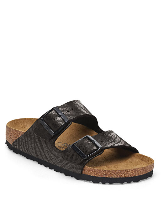 Birkenstock Siyah Kadın Deri Terlik ARIZONA BF ANIMAL PRINT 2