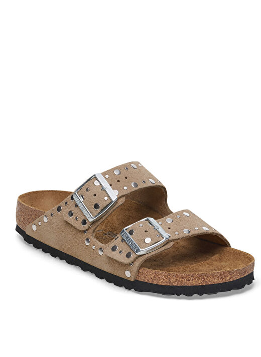 Birkenstock Kahverengi Kadın Deri Terlik ARIZONA VL RIVET 2