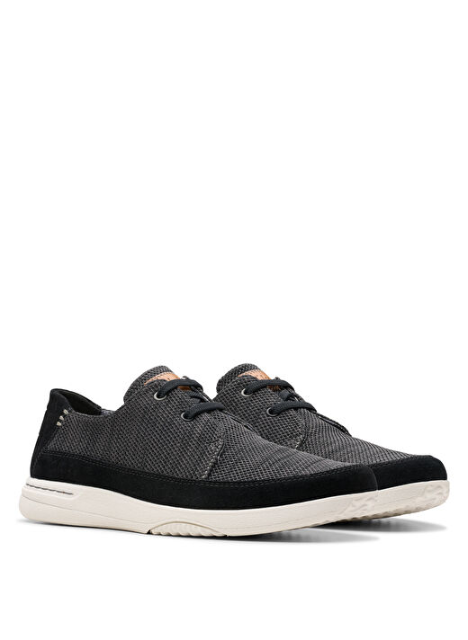 Clarks Siyah Erkek Süet Günlük Ayakkabı Easeway Lace 4