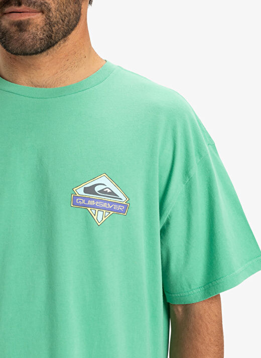 Quiksilver EQYZT08023 GH QS CRYSTAL JET SS Yeşil Bisiklet Yaka Oversized Düz Erkek T-Shirt 3