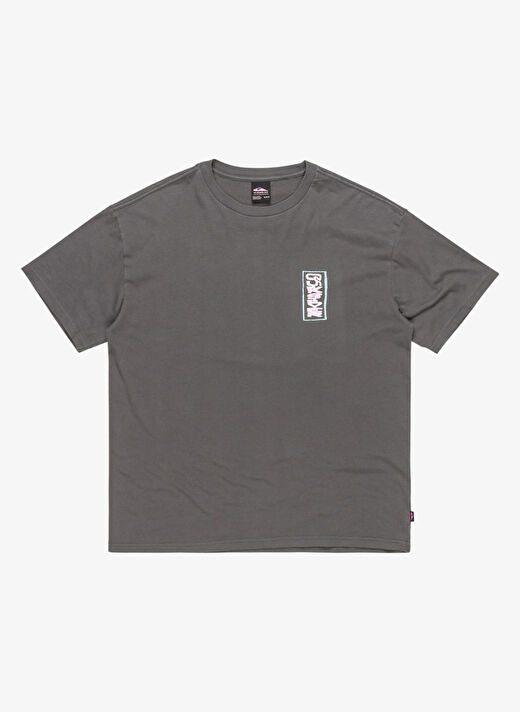Quiksilver EQYZT08022 GH QS SUNRISE BOWL SS Antrasit Bisiklet Yaka Oversized Baskılı Erkek T-Shirt 4