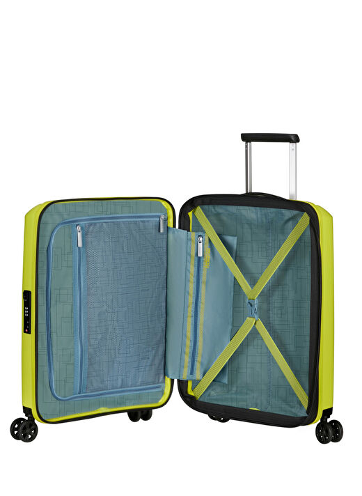 American Tourister Sarı Çekçekli Sert Valiz AEROSTEP-SPINNER 55/20 EXP TSA 3