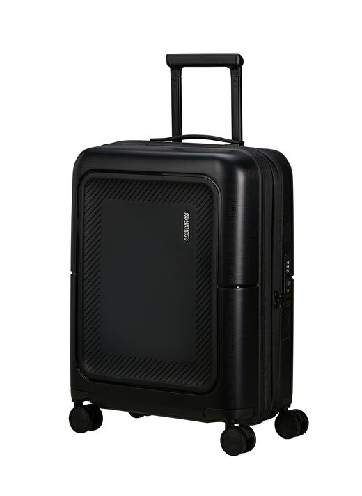 American Tourister Siyah Çekçekli Sert Valiz DASHPOP-SPINNER 55/20 EXP TSA 2