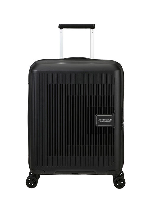 American Tourister Siyah Unisex Çekçekli Sert Valiz AEROSTEP-SPINNER 55/20 EXP TSA 1