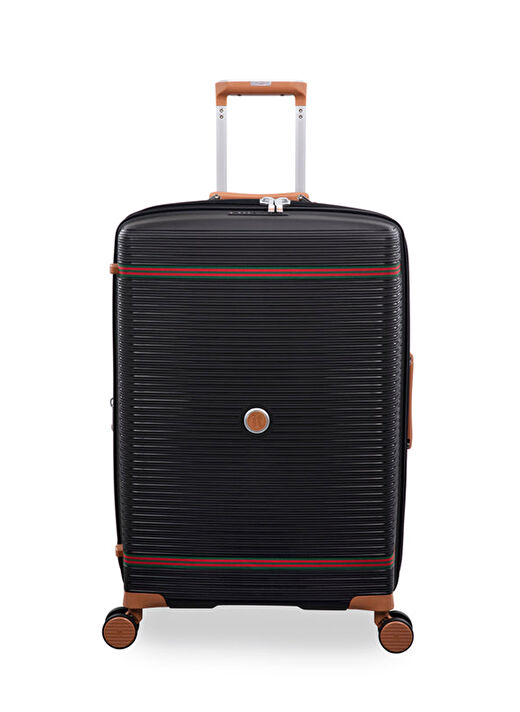 İtluggage Siyah Unisex Çekçekli Sert Valiz Advantageous Orta 1