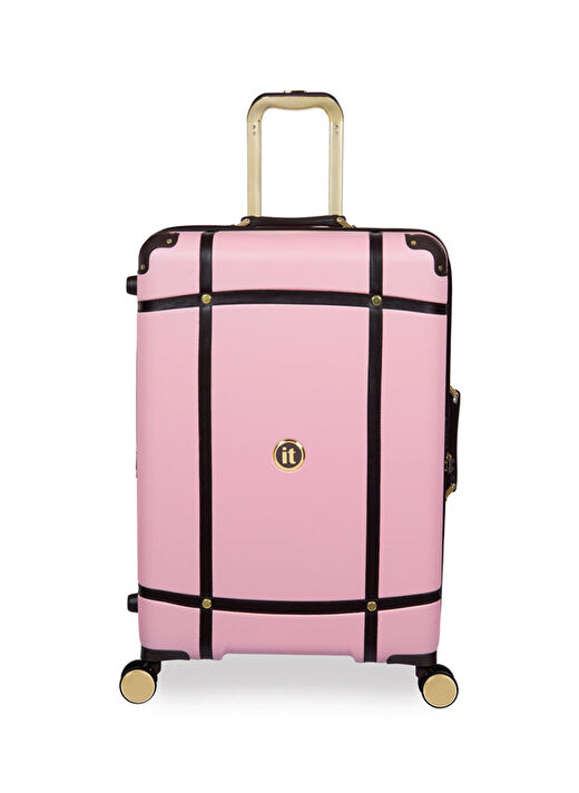 İtluggage Pembe Çekçekli Sert Valiz Superiority Orta 1
