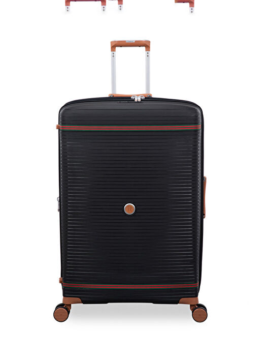 İtluggage Siyah Büyük Boy  Çekçekli Sert Valiz Advantageous 1