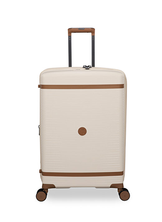 İtluggage Ekru Unisex Çekçekli Sert Valiz Illustrious Orta 1