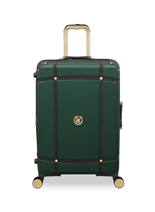 İtluggage Yeşil Çekçekli Sert Valiz Superiority Orta 1