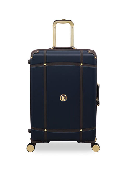 İtluggage Lacivert Çekçekli Sert Valiz Superiority Orta 1