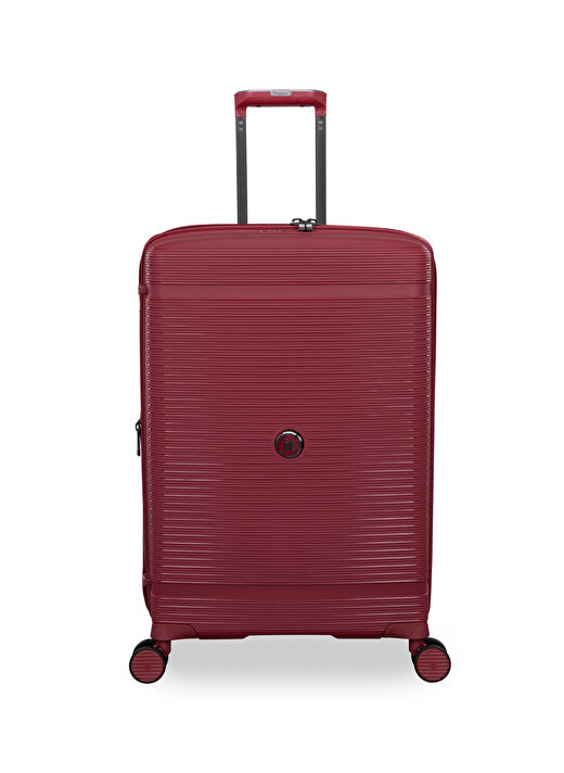 İtluggage Bordo Çekçekli Sert Valiz Unanimous Orta 1