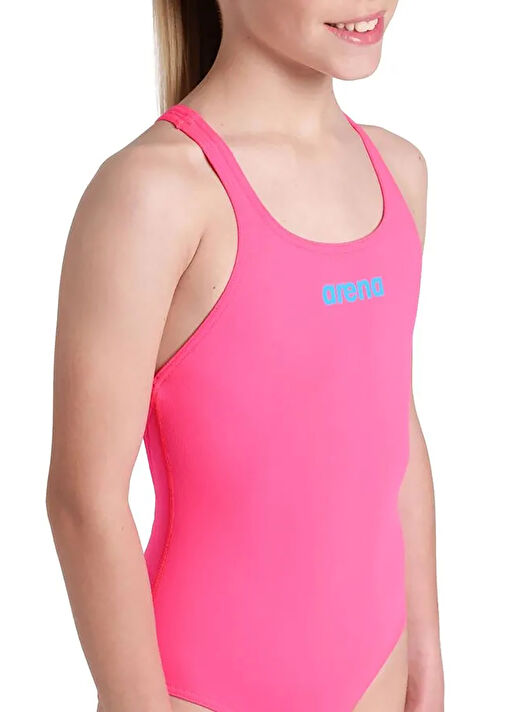 Arena Pembe Kız Çocuk Yüzücü Mayosu 004762908-GIRL'S TEAM SWIMSUIT 2