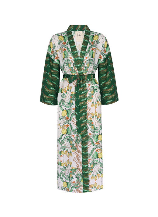 Lisa Lina Sarı Kadın V Oversize Kimono LLBW0016 1