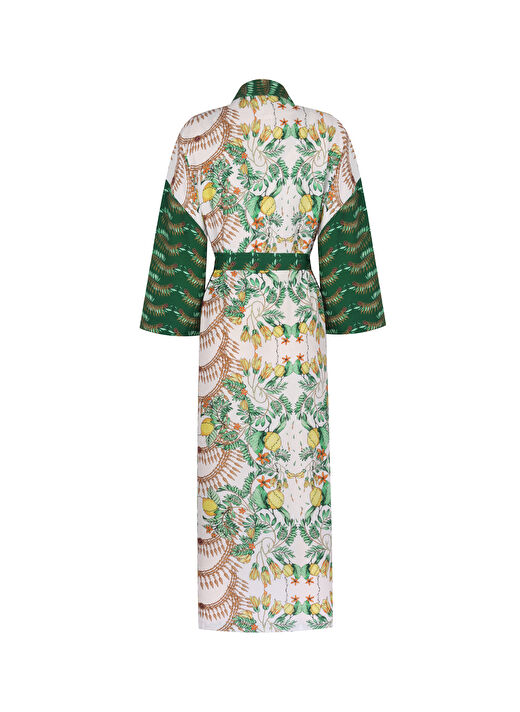 Lisa Lina Sarı Kadın V Oversize Kimono LLBW0016 2
