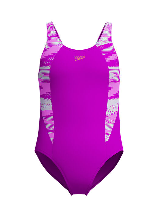 Speedo Mor Kız Çocuk Yüzücü Mayosu 8-00372918627-SPEEDO HYPERBOOM 1