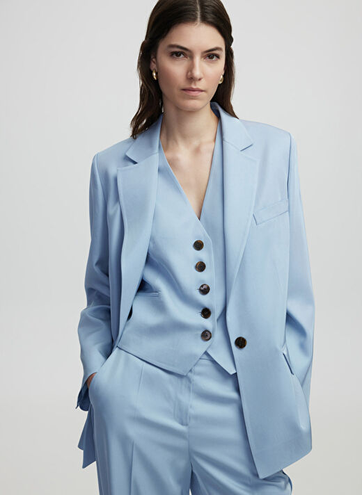 İpekyol Mavi Kadın Rahat Blazer IS1250106010 1